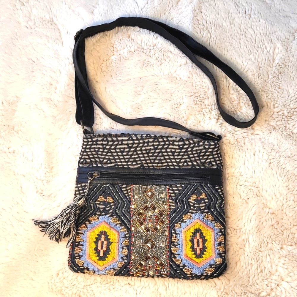 Buckle Beaded crossbody